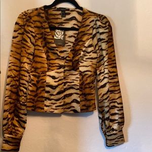 New Forever 21 Tiger Dressy Blouse
